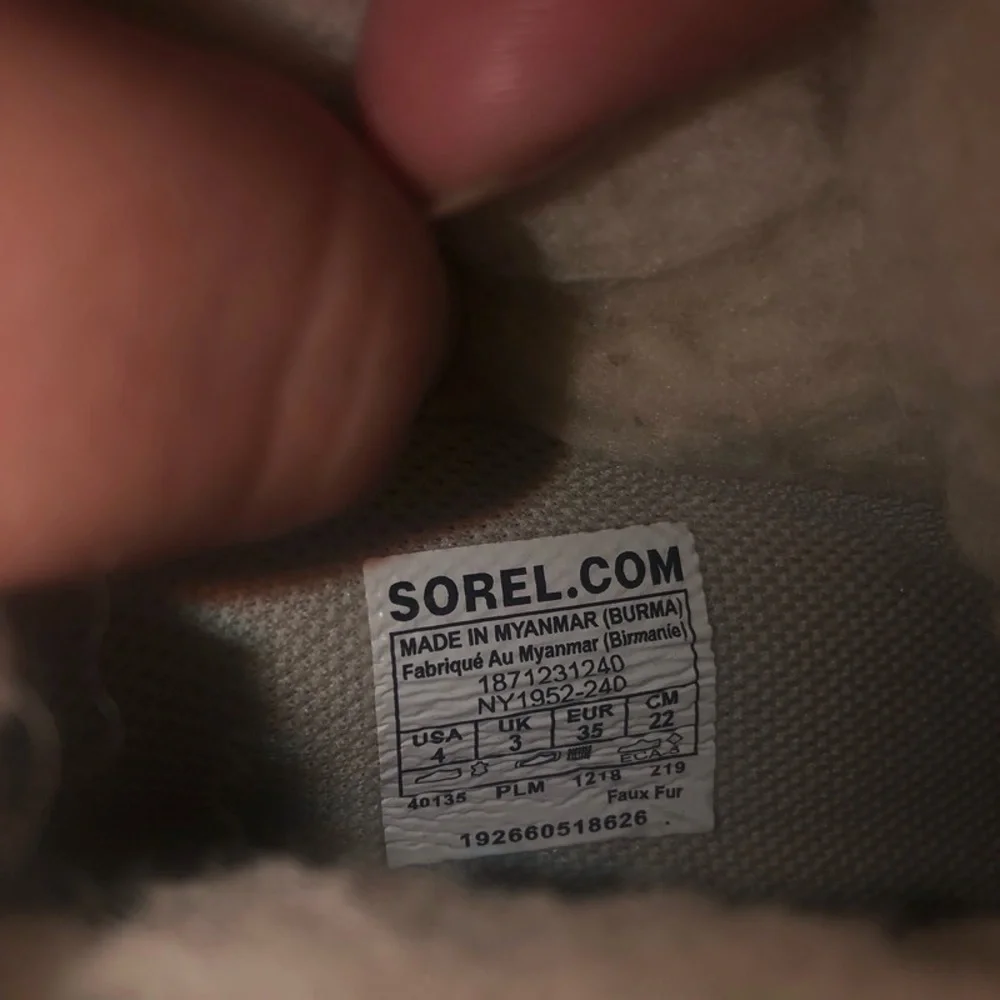SOREL Kids Out 'N About Conquest Waterproof  Winter Bootie Tan Big Kid Size 4